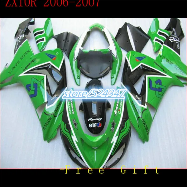 green black Hot sale fairing kit for Kawasaki Ninja ZX10R 06 07 fairings ZX10R 2006 2007
green black Hot sale fairing kit for Kawasaki Ninja ZX10R 06 07 fairings ZX10R 2006 2007