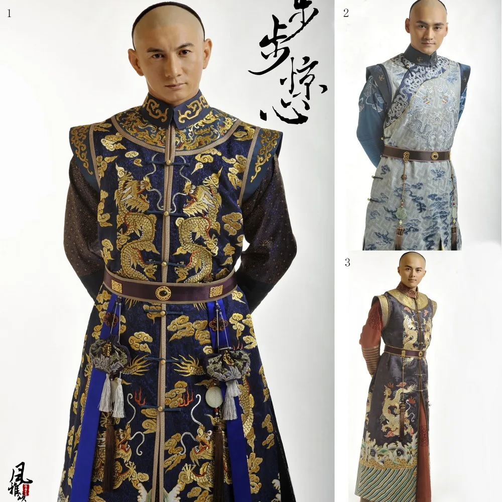 Qing Delicate Embrodiery Qing Dynasty Prince Official Costume Hanfu for TV Play BubuJingxin Splendid Embroidery Male Costume
Qing Delicate Embrodiery Qing Dynasty Prince Official Costume Hanfu for TV Play BubuJingxin Splendid Embroidery Male Costume