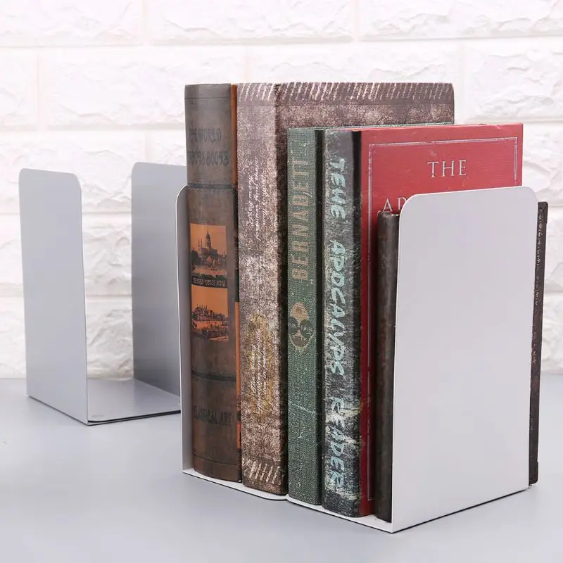 1 Pair Metal Bookends Organizer Desktop Office Home Book Shelf Storage Holder Book Ends
1 Pair Metal Bookends Organizer Desktop Office Home Book Shelf Storage Holder Book Ends