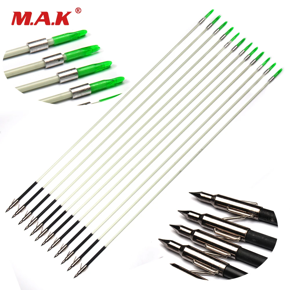 82 mm Length Glass Fiber White Shaft Fishing Arrow With Arrowheads and Safety Slides for Hunting Shooting
82 mm Length Glass Fiber White Shaft Fishing Arrow With Arrowheads and Safety Slides for Hunting Shooting