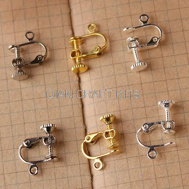 12pcs premium Adjustable brass Screwback Clip-On Earrings silver gold bronze Clip On Screw Back Earring Findings mixed colors
12pcs premium Adjustable brass Screwback Clip-On Earrings silver gold bronze Clip On Screw Back Earring Findings mixed colors