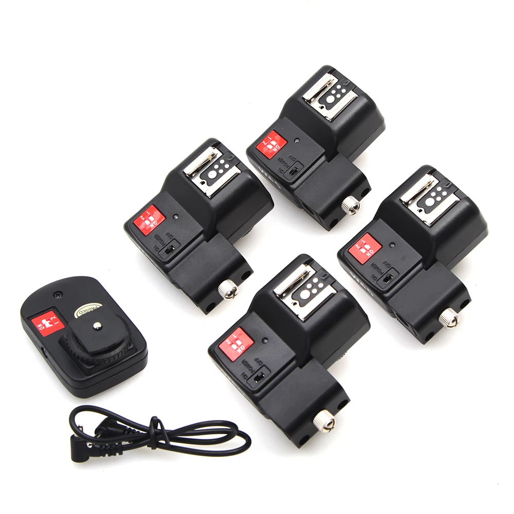 Wireless Photostudio Flash Trigger 1 Transmitter +4 Receiver with Umbrella Holder for Canon Nikon Pentax Olympus Cameras
Wireless Photostudio Flash Trigger 1 Transmitter +4 Receiver with Umbrella Holder for Canon Nikon Pentax Olympus Cameras
