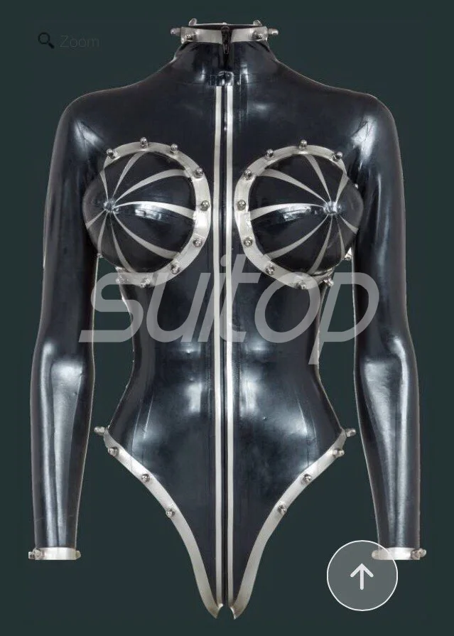 Women 's latex rubber bodysuits bust inflatable with back to crotch zip (not including metallic rivet) with leg parts
Women 's latex rubber bodysuits bust inflatable with back to crotch zip (not including metallic rivet) with leg parts