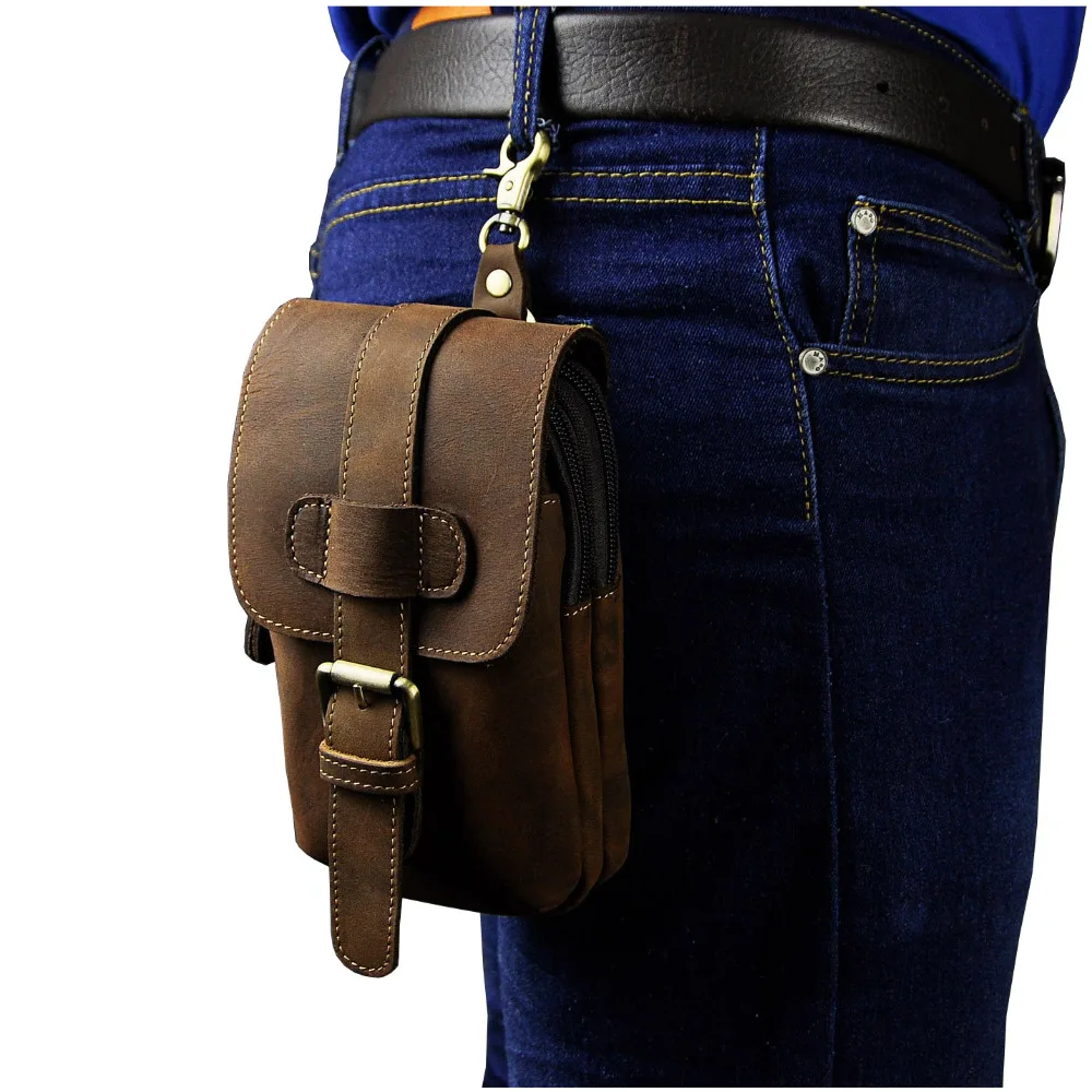 Real Leather men Casual Design Small Waist Bag Pouch Cowhide Fashion Hook Waist Belt Pack Cigarette Case Phone Pouch 014
Real Leather men Casual Design Small Waist Bag Pouch Cowhide Fashion Hook Waist Belt Pack Cigarette Case Phone Pouch 014