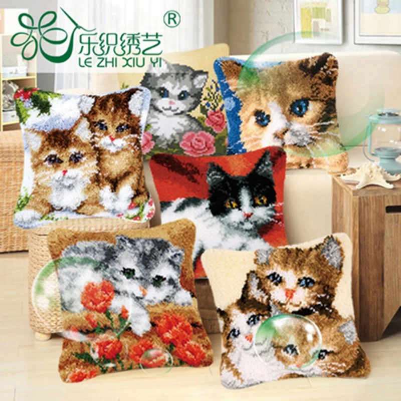 Чехол для подушки с изображением животных Cat, Набор для изготовления крючков и крючков для начинающих, вышивка KYY8834
Чехол для подушки с изображением животных Cat, Набор для изготовления крючков и крючков для начинающих, вышивка KYY8834