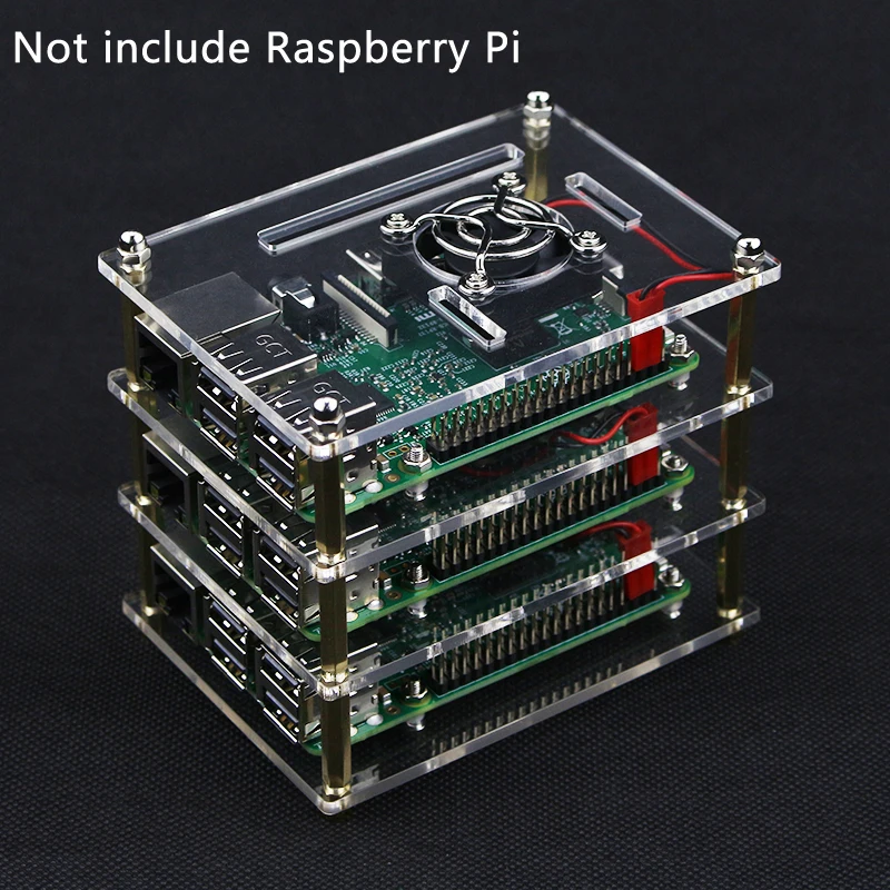 Raspberry Pi 4 Acrylic Case Multi-layer Cover Box Clear Shell with CPU Cooling Fan for DIY Raspberry Pi 4 Model B/3B Plus/3B/2B
Raspberry Pi 4 Acrylic Case Multi-layer Cover Box Clear Shell with CPU Cooling Fan for DIY Raspberry Pi 4 Model B/3B Plus/3B/2B