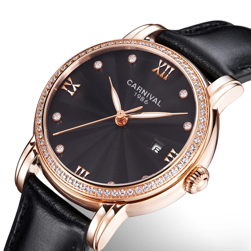 New Switzerland Luxury Brand Carnival Watch Women Automatic Mechanical Ladies Watches Diamond Sapphire Crystal Clock C6806-10
New Switzerland Luxury Brand Carnival Watch Women Automatic Mechanical Ladies Watches Diamond Sapphire Crystal Clock C6806-10
