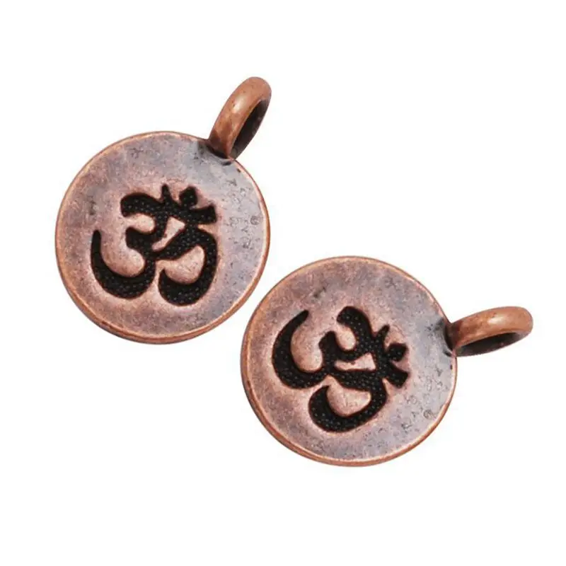 16*11.5mm Round OM Mantra Charm Pendant, 20pcs Alloy Yoga Symbol Charms For Jewelry DIY, Eco-friendly
16*11.5mm Round OM Mantra Charm Pendant, 20pcs Alloy Yoga Symbol Charms For Jewelry DIY, Eco-friendly