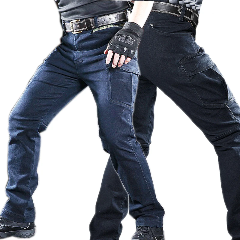Jeans Men Tactical Jeans Denim Pants Stretchy Trousers Comfortable Full Length Multi Pockets Commuter Wear Resistant Work Pants
Jeans Men Tactical Jeans Denim Pants Stretchy Trousers Comfortable Full Length Multi Pockets Commuter Wear Resistant Work Pants