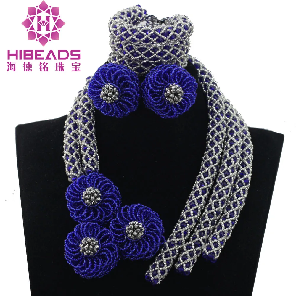 Silver Beaded Crystal Costume Necklace Set Fashion Royal Blue Chunky Beads African Jewelry Sets for Wedding Free Shipping ABH468
Silver Beaded Crystal Costume Necklace Set Fashion Royal Blue Chunky Beads African Jewelry Sets for Wedding Free Shipping ABH468