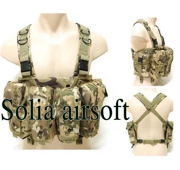 tactical airsoft vest large capacity magazine AK Rig carrier combat vest CP Multicam
tactical airsoft vest large capacity magazine AK Rig carrier combat vest CP Multicam