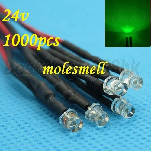 Free shipping 1000pcs 3mm 24v Flat Top Green LED Lamp Light Set Pre-Wired 3mm 24V DC Wired 3mm big/wide angle green 24v led
Free shipping 1000pcs 3mm 24v Flat Top Green LED Lamp Light Set Pre-Wired 3mm 24V DC Wired 3mm big/wide angle green 24v led