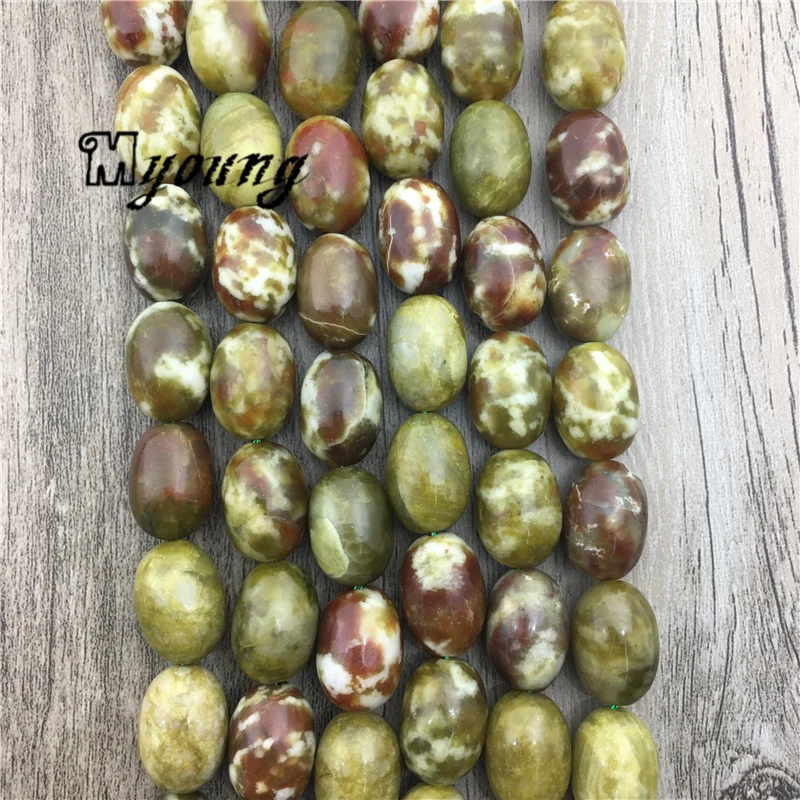 18*12mm Oval Green Dragon Blood Jaspers Beads, Egg Shape Blood Gem Stone, High Quality Jewelry Making Beads, MY1571
18*12mm Oval Green Dragon Blood Jaspers Beads, Egg Shape Blood Gem Stone, High Quality Jewelry Making Beads, MY1571