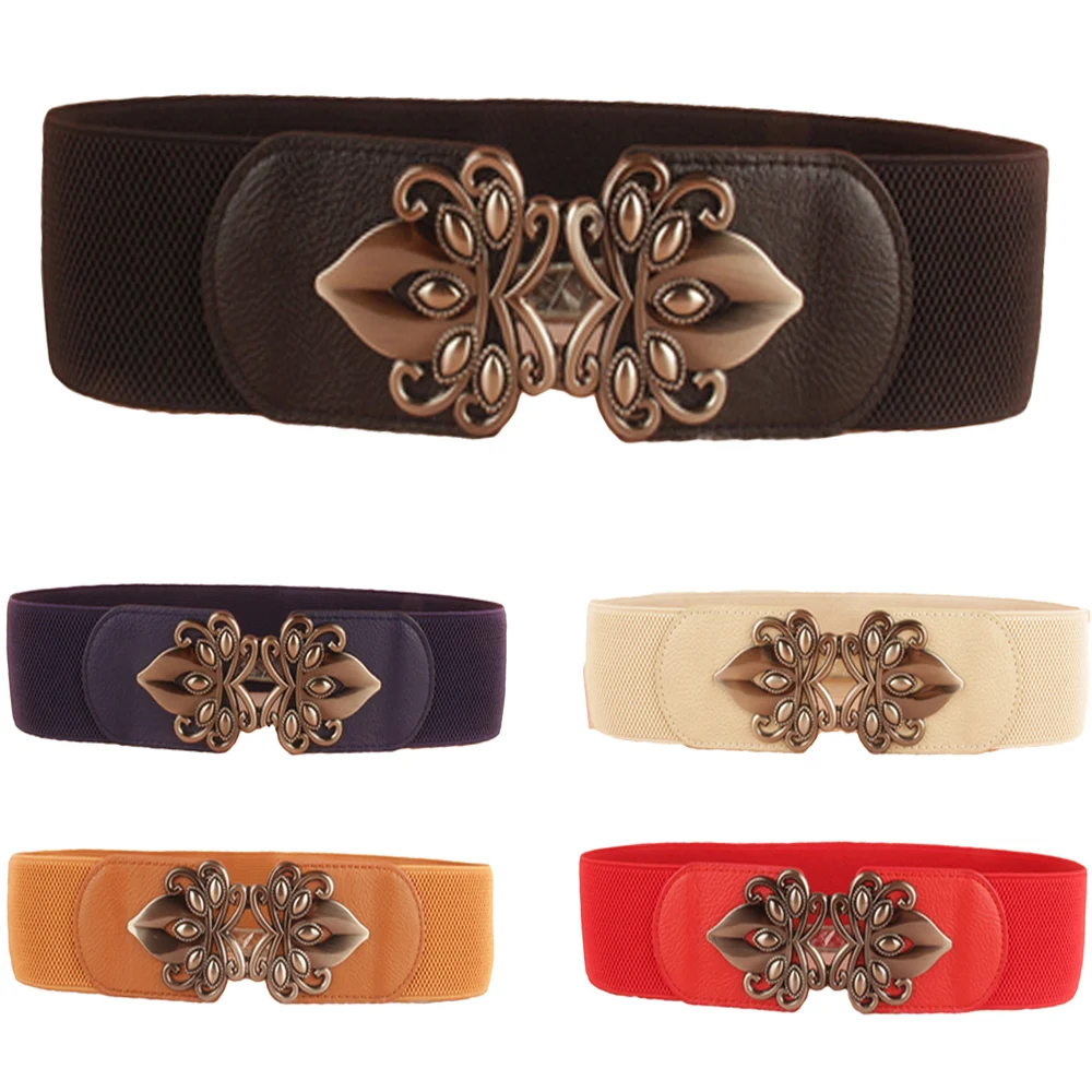 Women Ladies Vintage Metal Flower Buckle Wide Elastic Stretch Waist Corset Belt BLTLL0120
Women Ladies Vintage Metal Flower Buckle Wide Elastic Stretch Waist Corset Belt BLTLL0120