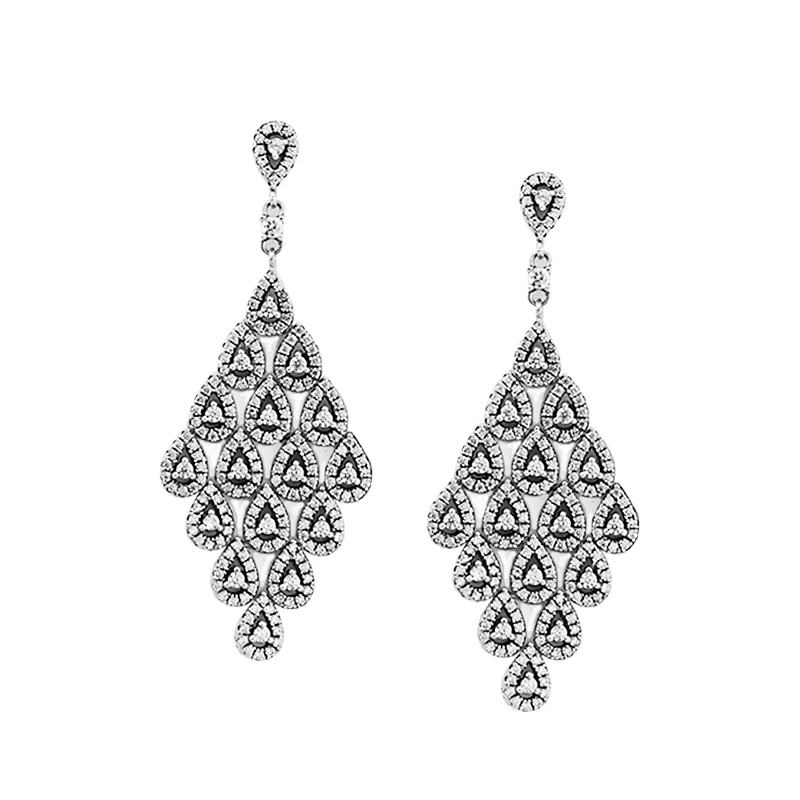 925 Sterling Silver Cascading Glamour Large Hanging Earrings For DIY Women Jewelry Gift
925 Sterling Silver Cascading Glamour Large Hanging Earrings For DIY Women Jewelry Gift