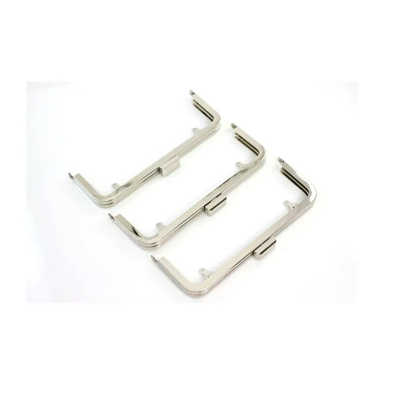 7 x 2.5 inches (18 x 6.5 cm) - Silver Clutch Purse Frame with Chain Loops - 10 Pieces
7 x 2.5 inches (18 x 6.5 cm) - Silver Clutch Purse Frame with Chain Loops - 10 Pieces