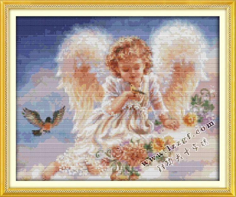 53*44cm Needlework,DMC Set for Embroidery kit,Baby little angel Sky bird pattern cross stitch kit Painting
53*44cm Needlework,DMC Set for Embroidery kit,Baby little angel Sky bird pattern cross stitch kit Painting