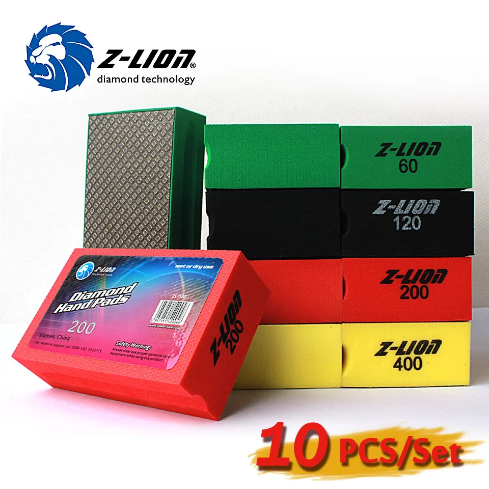 Z-LION 10pcs/package Diamond Hand Polishing Pad 90*55mm Electroplated Soft Foam Backed Pads for Grinding of Stone Tile
Z-LION 10pcs/package Diamond Hand Polishing Pad 90*55mm Electroplated Soft Foam Backed Pads for Grinding of Stone Tile