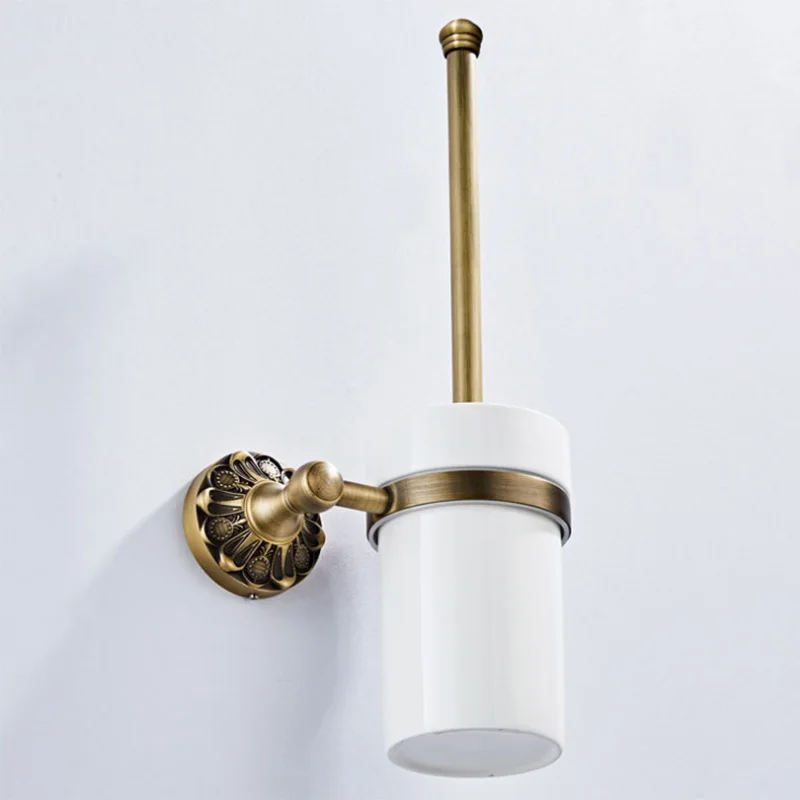 Brass Bronze Toilet Brush Holder Wall Mounted Durable Type Toilet Brushes Holder Set with Ceramic Cup WC Brush Shelf Vintage
Brass Bronze Toilet Brush Holder Wall Mounted Durable Type Toilet Brushes Holder Set with Ceramic Cup WC Brush Shelf Vintage