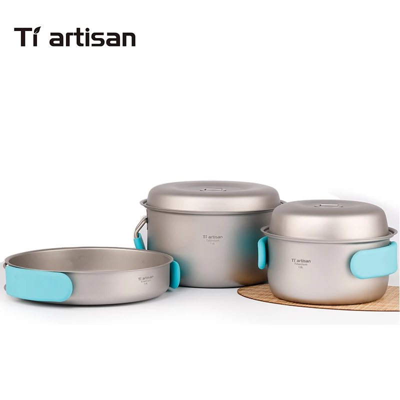 Tiartisan Ultralight outdoor camping Tableware Set Titanium Cooker for Home & Garden Cookware Pot Pan
Tiartisan Ultralight outdoor camping Tableware Set Titanium Cooker for Home & Garden Cookware Pot Pan