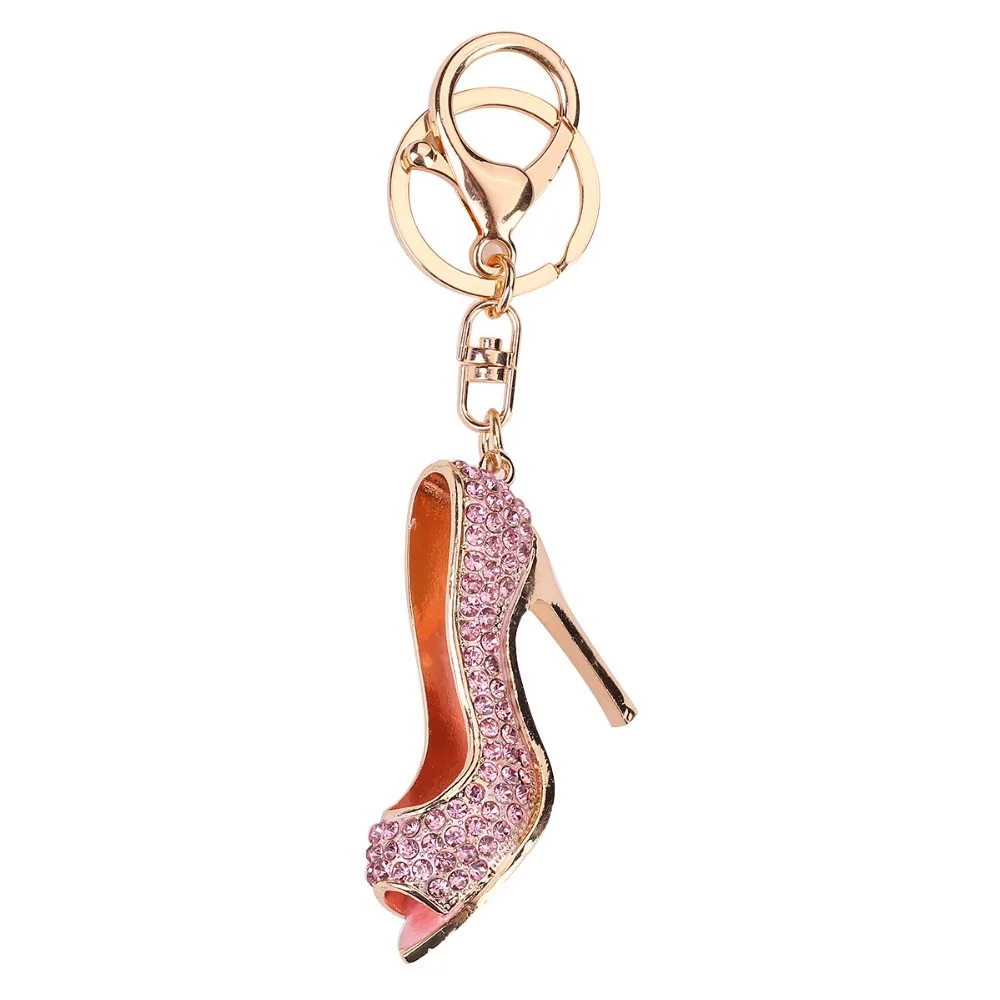Fashion Lady's Crystal Rhinestone Diamante 3D High Heel Shoe Decoration Chain keyring
Fashion Lady's Crystal Rhinestone Diamante 3D High Heel Shoe Decoration Chain keyring