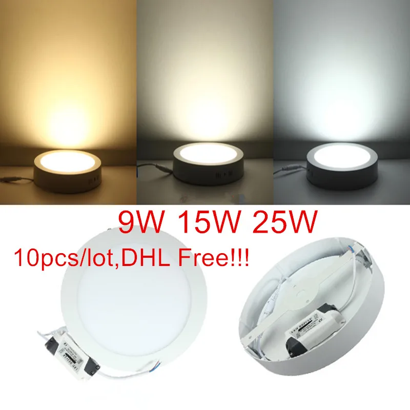 10pcs/lot 9W 15W 25W LED Panel Light Down Light with driver 85-265V Warm/Natural/Cold White Surface Mounted LED Ceiling Light
10pcs/lot 9W 15W 25W LED Panel Light Down Light with driver 85-265V Warm/Natural/Cold White Surface Mounted LED Ceiling Light