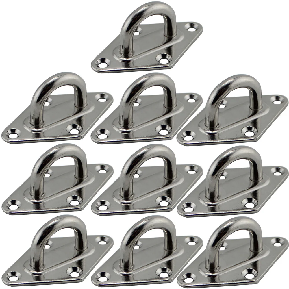 10mm Stainless Steel Boat Diamond Pad Eye Plate Marine Grade 304 Boat/Yacht 10pcs
10mm Stainless Steel Boat Diamond Pad Eye Plate Marine Grade 304 Boat/Yacht 10pcs