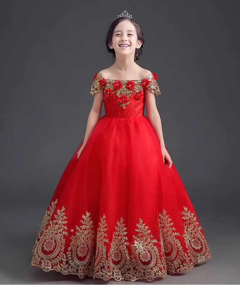 Off Shoulder Girl Dress Beading Appliques Embroidery Ball Gown Red Lace Flower Girl Dresses First Communion Dresses For Weddings
Off Shoulder Girl Dress Beading Appliques Embroidery Ball Gown Red Lace Flower Girl Dresses First Communion Dresses For Weddings