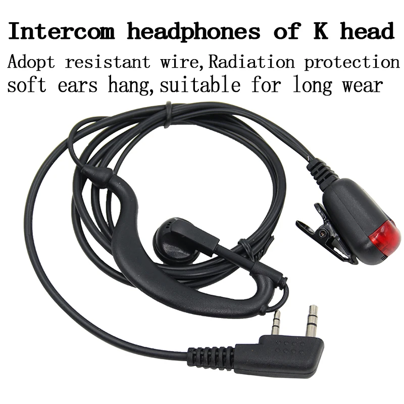 Walkie Talkie Earphone With Lamp for 2 pin Portable Radio Anti-Noise Headset With Comfortable PPT Switch
Walkie Talkie Earphone With Lamp for 2 pin Portable Radio Anti-Noise Headset With Comfortable PPT Switch