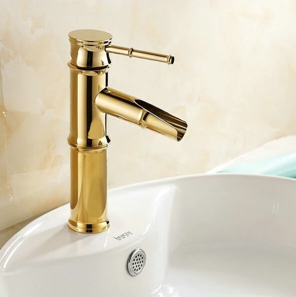 Gold Polished Brass Faucet Bathroom Basin Sink Mixer Tap Faucet Tall water tap bathroom Bamboo mixer G1084
Gold Polished Brass Faucet Bathroom Basin Sink Mixer Tap Faucet Tall water tap bathroom Bamboo mixer G1084