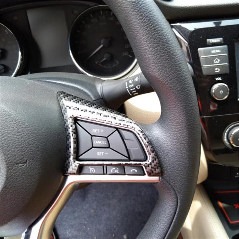 ABS Matte Steering Wheel Button Cover Trim Chrome Car Stickers Carbon Fiber Style Accessories For Nissan Qashqai J11 2018 2019
ABS Matte Steering Wheel Button Cover Trim Chrome Car Stickers Carbon Fiber Style Accessories For Nissan Qashqai J11 2018 2019