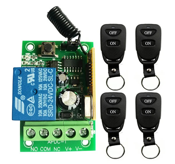 New DC12V 24V 1CH 10A Remote Control Light Switch Relay Output Radio Receiver Module and Belt buckle Transmitter/shutters/lamp
New DC12V 24V 1CH 10A Remote Control Light Switch Relay Output Radio Receiver Module and Belt buckle Transmitter/shutters/lamp