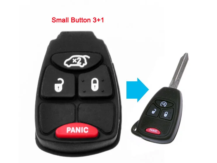 New Replacement Rubber Button Pad For Chrysler Jeep Dodge 3+1 Button Remote key (Small Button)5PCS/lot
New Replacement Rubber Button Pad For Chrysler Jeep Dodge 3+1 Button Remote key (Small Button)5PCS/lot