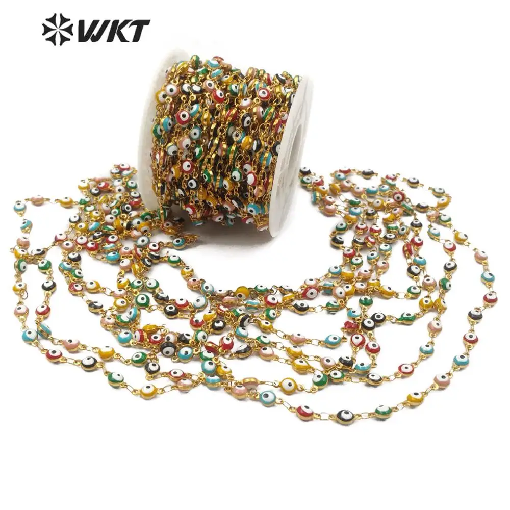 WT-RBC102 Stainless Steel Evil Eye Chain In IPG Plated Colorful Evil Eye Rosary Beads Chain Wholesale Chain Supplier
WT-RBC102 Stainless Steel Evil Eye Chain In IPG Plated Colorful Evil Eye Rosary Beads Chain Wholesale Chain Supplier