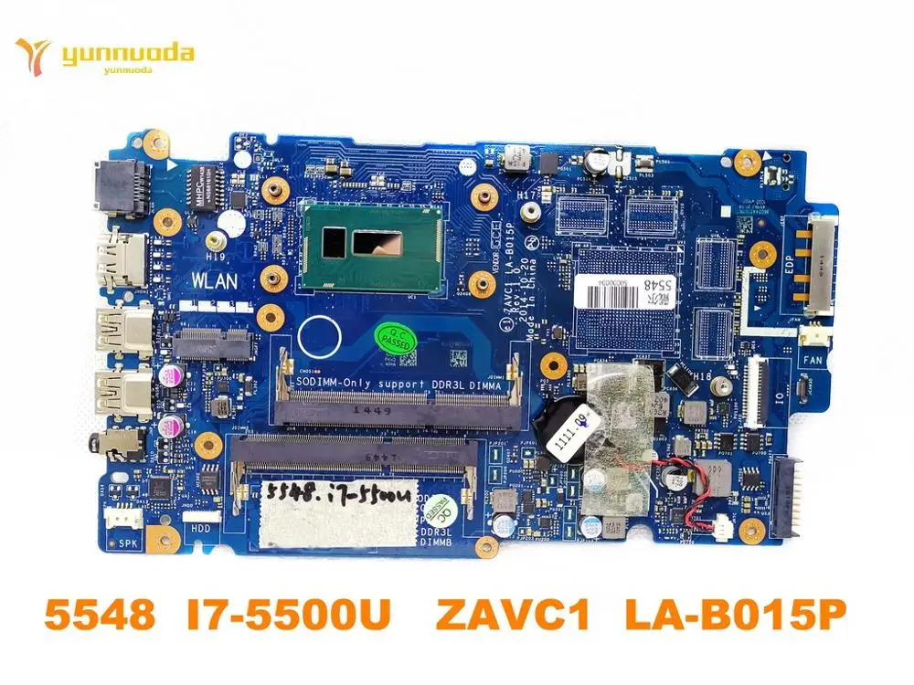 Original for DELL 5548 laptop motherboard 5548 I7-5500U ZAVC1 LA-B015P tested good free shipping
Original for DELL 5548 laptop motherboard 5548 I7-5500U ZAVC1 LA-B015P tested good free shipping