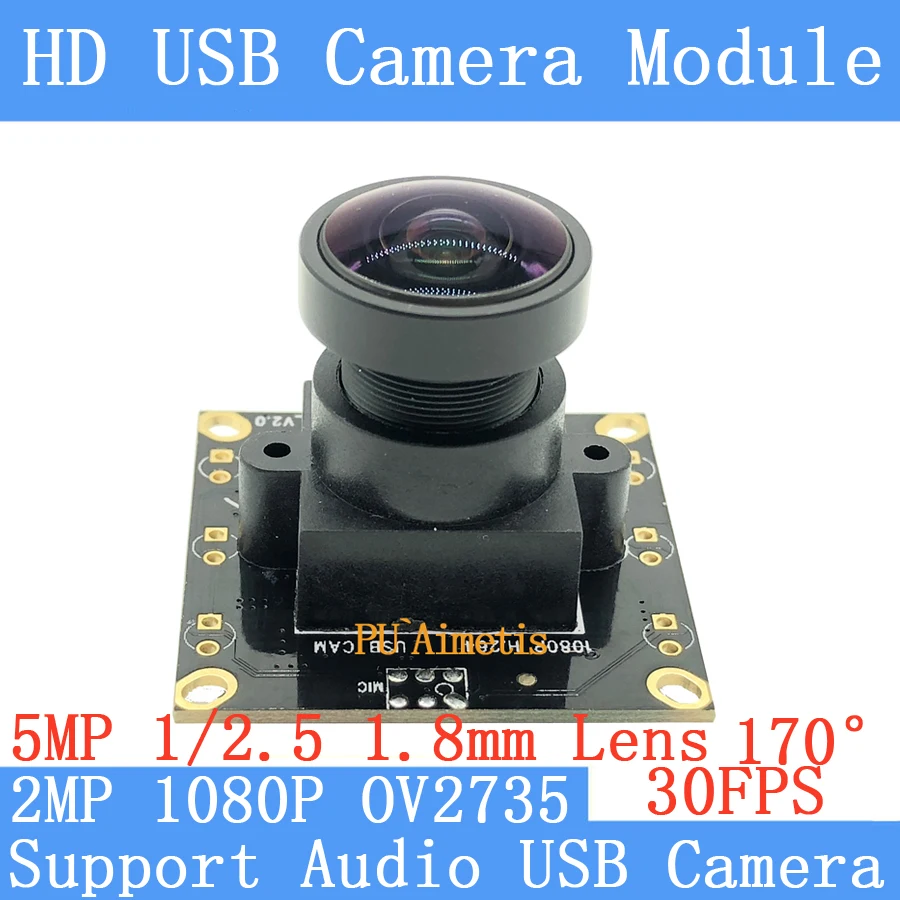 PU`Aimetis Surveillance camera 1080P HD MJPEG OV2735 Mini CCTV 30fps UVC OTG USB Camera Module Support audio Android Linux
PU`Aimetis Surveillance camera 1080P HD MJPEG OV2735 Mini CCTV 30fps UVC OTG USB Camera Module Support audio Android Linux