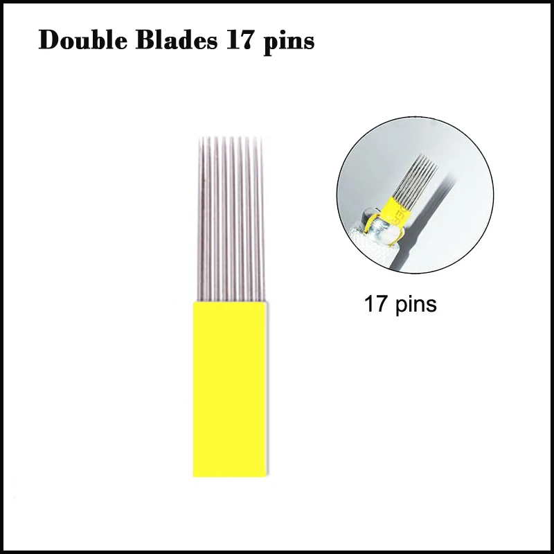 New 17-Pin Flat Manual Needles For Fog Eyebrow Permanent Makeup Good Quality Handmade Tattoo Pen Needles 50pcs /bag
New 17-Pin Flat Manual Needles For Fog Eyebrow Permanent Makeup Good Quality Handmade Tattoo Pen Needles 50pcs /bag