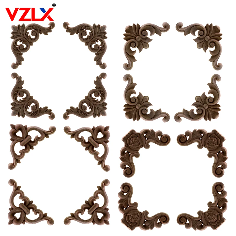 VZLX 4Pcs/lot Wooden Applique Unpainted Wood Carved Corner Onlay Frame for Home Furniture Wall Cabinet Door Decor Crafts Modern
VZLX 4Pcs/lot Wooden Applique Unpainted Wood Carved Corner Onlay Frame for Home Furniture Wall Cabinet Door Decor Crafts Modern