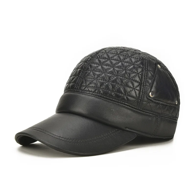 Unisex Genuine Leather Cowskin Baseball Cap Men Fall Winter Cowhide Hat Women Warm Cow Leather Earprotion Warm Hat B-7159
Unisex Genuine Leather Cowskin Baseball Cap Men Fall Winter Cowhide Hat Women Warm Cow Leather Earprotion Warm Hat B-7159