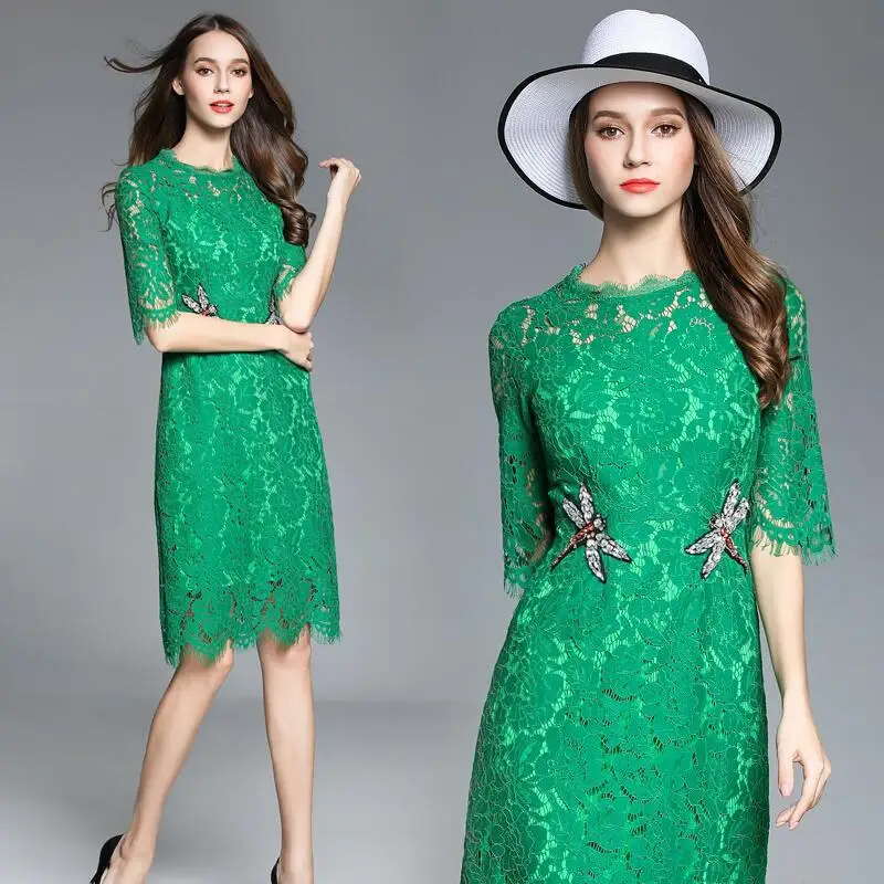 Slim Waist Tightening Women Lace Dress Summer Spring Short Sleeve Round Collar Dresses Lady Hollow Sexy Temperament Dress H9237
Slim Waist Tightening Women Lace Dress Summer Spring Short Sleeve Round Collar Dresses Lady Hollow Sexy Temperament Dress H9237