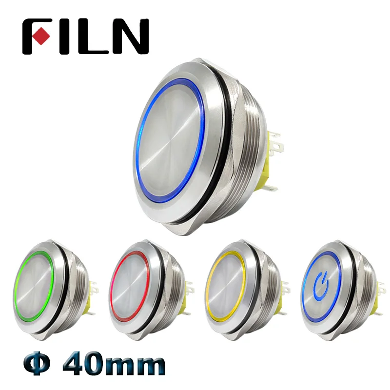 40mm stainless steel ring lamp 6v 12v 24v 220v green white yellow red momentary latching 1no1nc led metal push button switch
40mm stainless steel ring lamp 6v 12v 24v 220v green white yellow red momentary latching 1no1nc led metal push button switch