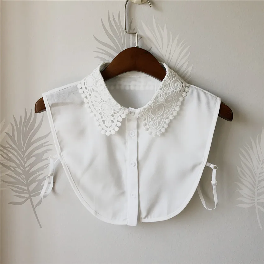 Women Embroidery Lace Flower Chiffon Cardigan Button False Sweater Shirt Lady Detachable Fake Collar Removable Lapel Blouse Tops
Women Embroidery Lace Flower Chiffon Cardigan Button False Sweater Shirt Lady Detachable Fake Collar Removable Lapel Blouse Tops