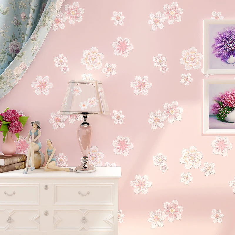 beibehang pink garden flowers 3D non-woven wallpaper children's room Princess Bedroom backdrop papel de parede para quarto
beibehang pink garden flowers 3D non-woven wallpaper children's room Princess Bedroom backdrop papel de parede para quarto