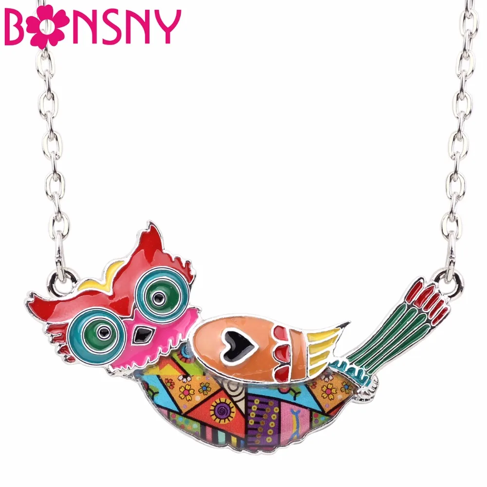 Bonsny Statement Enamel Alloy Flying Owl Bird Necklace Pendant Chain Collar Novelty Animal Jewelry For Women Girls Gift Original
Bonsny Statement Enamel Alloy Flying Owl Bird Necklace Pendant Chain Collar Novelty Animal Jewelry For Women Girls Gift Original