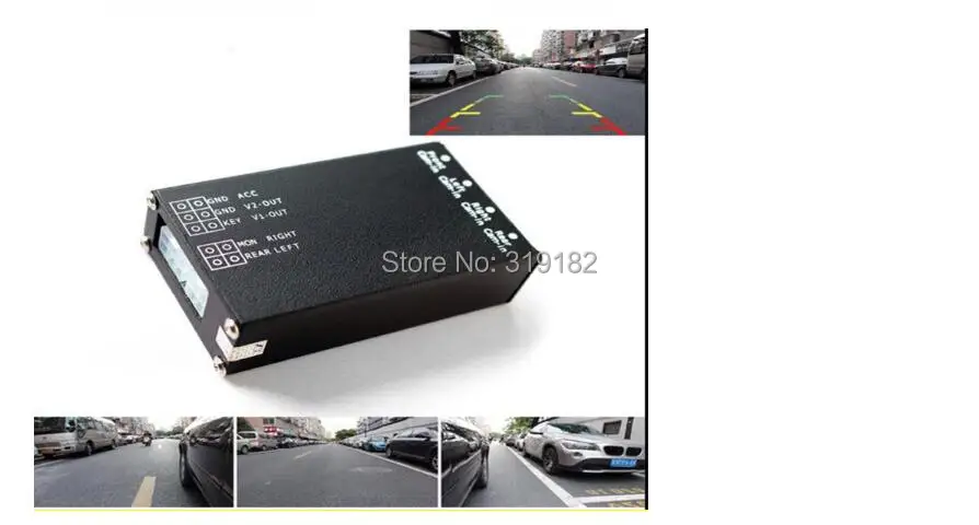 4 channel car Full round view Car camera video Splitter control box quad camera side view camera video switcher box system
4 channel car Full round view Car camera video Splitter control box quad camera side view camera video switcher box system