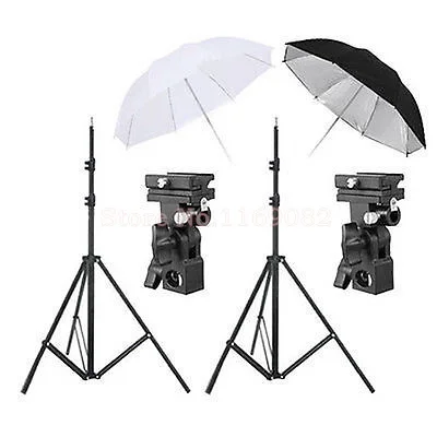 4 in 1 Flash Mount Bracket / Kit Light Stand Flash Bracket B Mount 33"Umbrella Black Reflective Umbrella+white studio Umbrella
4 in 1 Flash Mount Bracket / Kit Light Stand Flash Bracket B Mount 33"Umbrella Black Reflective Umbrella+white studio Umbrella