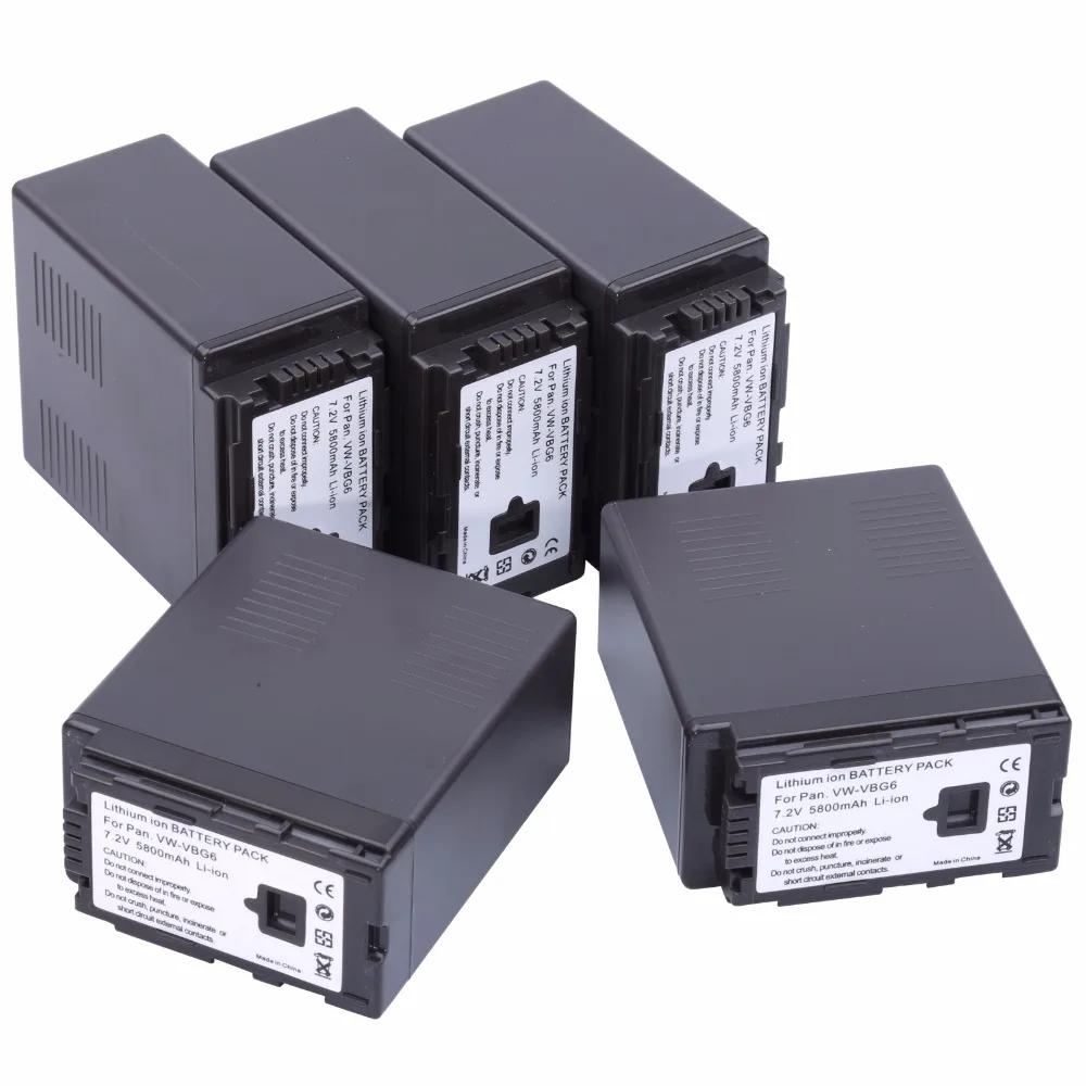 5Pcs VW-VBG6 VW VBG6 VWVBG6 Battery For Panasonic AG-AC7 AG-AC130A AG-AC160A AF100 HMC40 HMC70 HMC80 HMC150 HMC153 HMR10 HSC1U
5Pcs VW-VBG6 VW VBG6 VWVBG6 Battery For Panasonic AG-AC7 AG-AC130A AG-AC160A AF100 HMC40 HMC70 HMC80 HMC150 HMC153 HMR10 HSC1U