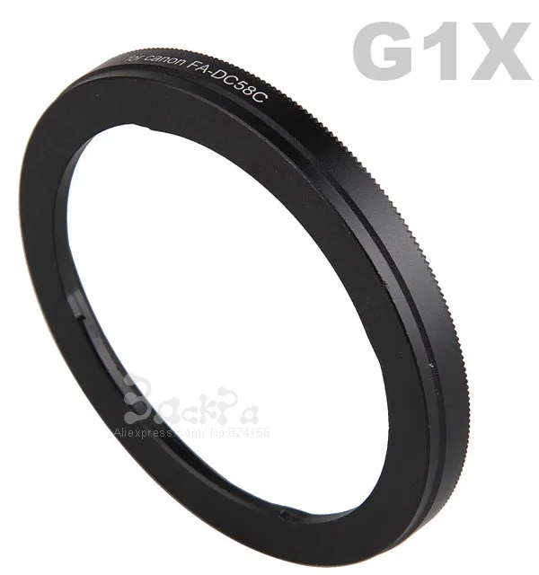 50PCS Camera Lens Filter Adapter For Power/Shot G1X Aluminum FA-DC58C to 58mm UV filter Lens hood
50PCS Camera Lens Filter Adapter For Power/Shot G1X Aluminum FA-DC58C to 58mm UV filter Lens hood