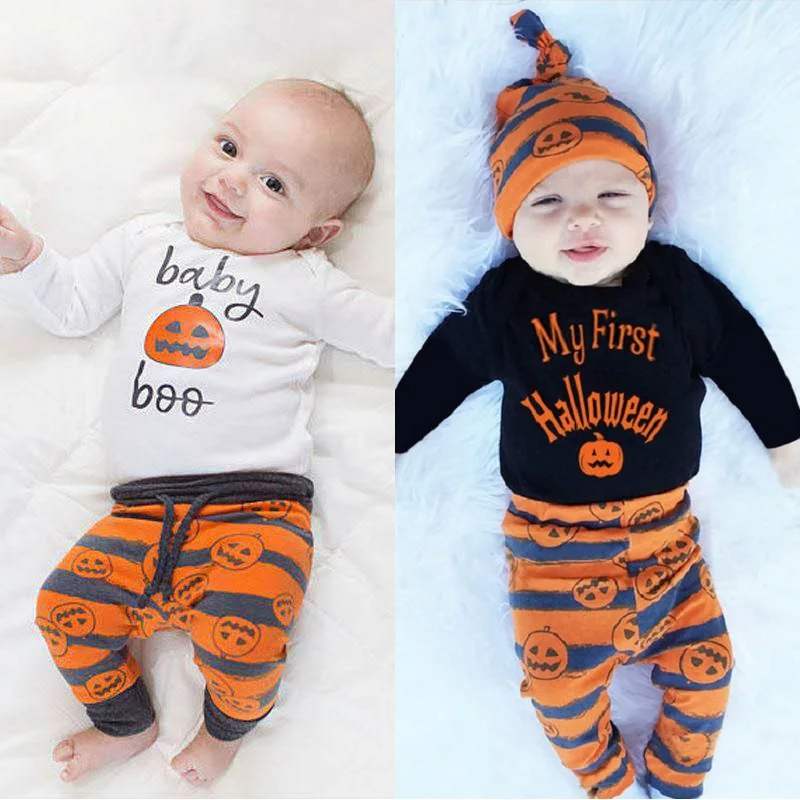 Halloween Pumpkin Baby Boy Clothes Sets Newborn Bodysuit Hat Trouser 3Pcs Suits Infant Jumpsuits All Saints' Day Costumes Cotton
Halloween Pumpkin Baby Boy Clothes Sets Newborn Bodysuit Hat Trouser 3Pcs Suits Infant Jumpsuits All Saints' Day Costumes Cotton