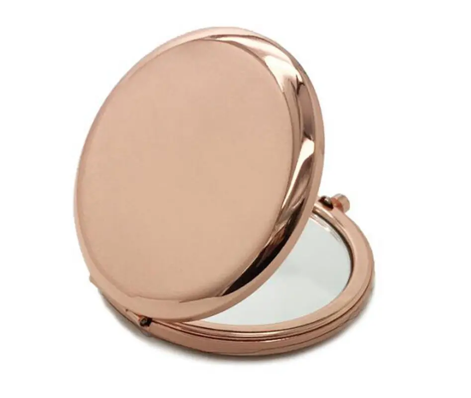 Pocket Mirror Makeup Mirror Compact Folded Portable Small Round Hand Mirror Makeup Vanity Metal Cosmetic rose gold color 70mm
Pocket Mirror Makeup Mirror Compact Folded Portable Small Round Hand Mirror Makeup Vanity Metal Cosmetic rose gold color 70mm